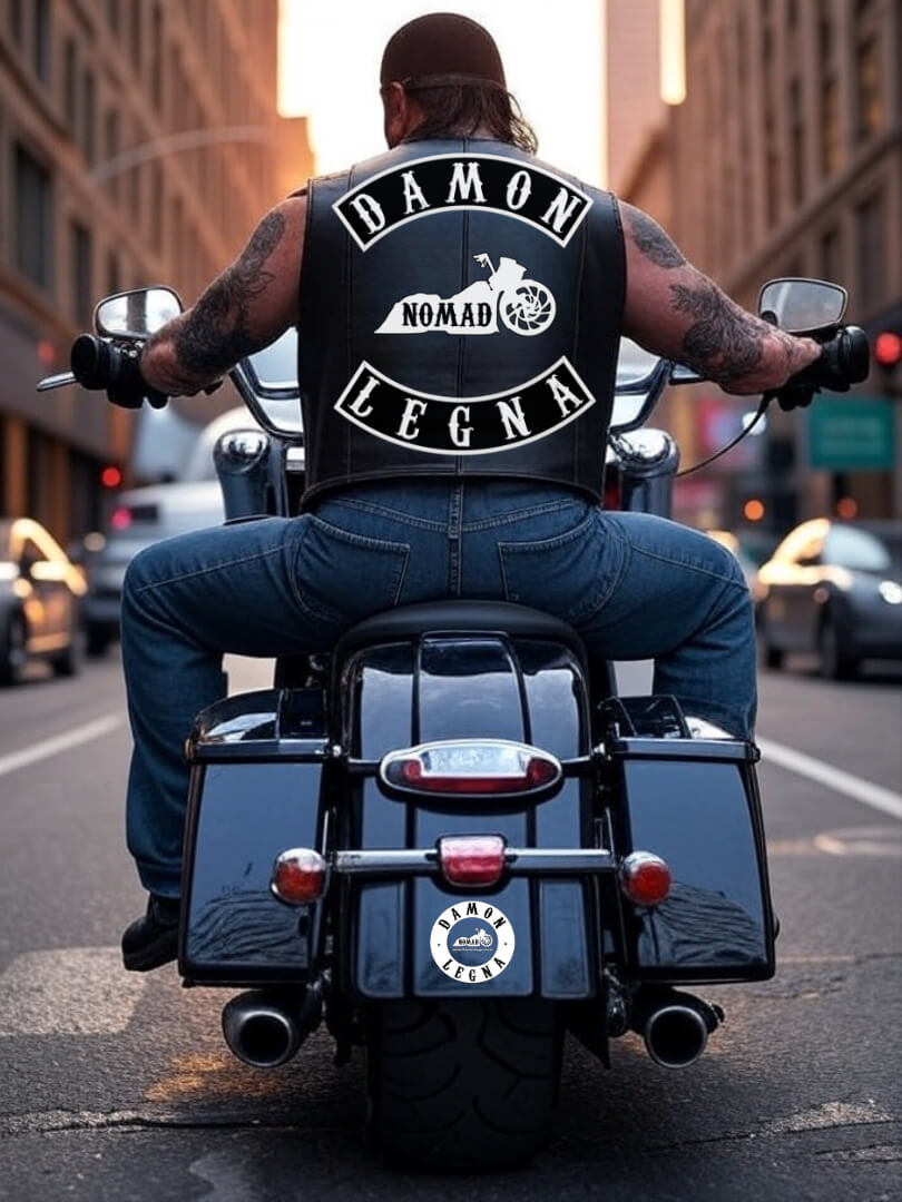 Damon Legna on motorcycle